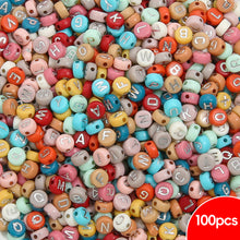 Load image into Gallery viewer, 100pcs/bag Acrylic Letters Numbers Star Beads DIY Jewelry Making Beads Alphabet Round Spacer Beads Bracelet Accessories
