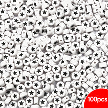 Load image into Gallery viewer, 100pcs/bag Acrylic Letters Numbers Star Beads DIY Jewelry Making Beads Alphabet Round Spacer Beads Bracelet Accessories
