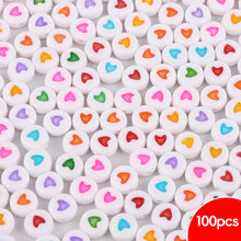 Load image into Gallery viewer, 100pcs/bag Acrylic Letters Numbers Star Beads DIY Jewelry Making Beads Alphabet Round Spacer Beads Bracelet Accessories
