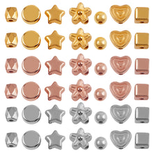 Load image into Gallery viewer, 100pcs/bag Gold Silver Color Beads 4mm 6mm CCB Square Star Heart Star Spacer Loose Beads for Love Jewelry Making Bracelets DIY Supplies
