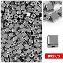 Load image into Gallery viewer, 100pcs/bag Gold Silver Color Beads 4mm 6mm CCB Square Star Heart Star Spacer Loose Beads for Love Jewelry Making Bracelets DIY Supplies
