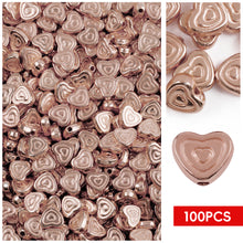 Load image into Gallery viewer, 100pcs/bag Gold Silver Color Beads 4mm 6mm CCB Square Star Heart Star Spacer Loose Beads for Love Jewelry Making Bracelets DIY Supplies
