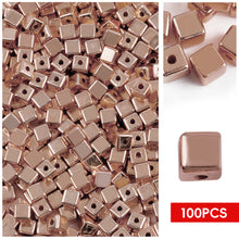 Load image into Gallery viewer, 100pcs/bag Gold Silver Color Beads 4mm 6mm CCB Square Star Heart Star Spacer Loose Beads for Love Jewelry Making Bracelets DIY Supplies
