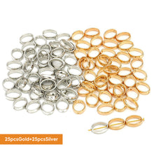 Load image into Gallery viewer, 50pcs Silver Golden CCB Hollow Flower Heart Charms Connector DIY Jewelry Bracelet Making Loose Spacer Beads Supplies
