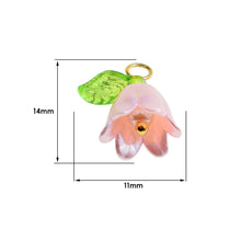 Load image into Gallery viewer, 10pcs Lily of the Valley Flower Hand Beaded Earring Pendant DIY Charms Bracelet Necklace Loose Beads Jewelry Making Accessories

