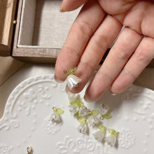 Load image into Gallery viewer, 10pcs Lily of the Valley Flower Hand Beaded Earring Pendant DIY Charms Bracelet Necklace Loose Beads Jewelry Making Accessories
