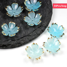 Load image into Gallery viewer, 50pcs 19mm Flower Torus Accessories DIY Earring Hairpin Acrylic Flower Beads Petals Charm Connectors Jewelry Making Accessories
