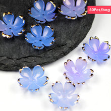 Load image into Gallery viewer, 50pcs 19mm Flower Torus Accessories DIY Earring Hairpin Acrylic Flower Beads Petals Charm Connectors Jewelry Making Accessories

