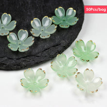 Load image into Gallery viewer, 50pcs 19mm Flower Torus Accessories DIY Earring Hairpin Acrylic Flower Beads Petals Charm Connectors Jewelry Making Accessories

