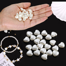 Load image into Gallery viewer, 100pcs Heart Star Imitation Pearl Beads Acrylic Beads DIY Jewelry Making Earring Bracelet Loose Spacer Beads Accessories
