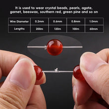 Load image into Gallery viewer, 0.2/0.6/0.8/1MM Transparent Strong Crystal Elastic Beading Line Cord Thread String For DIY Necklace Bracelet Jewelry Making
