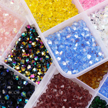 Load image into Gallery viewer, 1500pcs/box 4mm Crystal Glass Beads For Making Jewelry Material DIY Bracelet Earrings Metal Color Loose Spacer Beads
