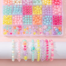 Load image into Gallery viewer, 450pcs 8mm Round Beads Bracelet Making Kit Beads Girls DIY Jewelry Making Beads Set Loose Beads Kit
