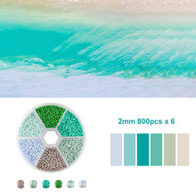 Load image into Gallery viewer, 1Box 2mm Glass Seed Beads Charm Crystal Spacer Glass Beads For Jewelry Making Kits DIY Handmade Supplies Clothing Accessories
