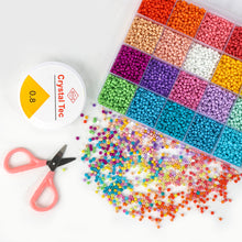 Load image into Gallery viewer, 7000pcs 3mm Glass Seed Beads Kit with Scissor Cord Accessories DIY Bracelet Earring Jewelry Making Kits Bead Crafts Accessories
