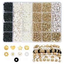 Load image into Gallery viewer, 2580pcs DIY Jewelry Making Friendship Bracelet Necklace Beads Set Letters Beads CCB Gold Spacer Beads and Clay Spacer Beads Set
