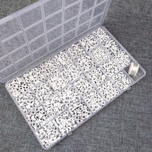 Load image into Gallery viewer, 1400pcs/Box Acrylic English Alphabet Letter Beads Kits with Elastic Cords For Name Bracelets Jewelry Making Acrylic Beads Box
