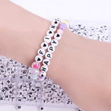 Load image into Gallery viewer, 1400pcs/Box Acrylic English Alphabet Letter Beads Kits with Elastic Cords For Name Bracelets Jewelry Making Acrylic Beads Box
