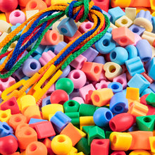 Load image into Gallery viewer, Beaded Toys DIY Handmade Puzzle Beads Building Blocks Early Education Geometry Shapes Bracelet Toy
