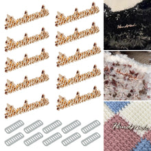 Load image into Gallery viewer, 10pcs Metal Handmade Label Rectangle Zinc Alloy Hand Made Letters Label DIY Bag Hat Crochet Clothes Sewing Accessories

