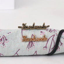 Load image into Gallery viewer, 10pcs Metal Handmade Label Rectangle Zinc Alloy Hand Made Letters Label DIY Bag Hat Crochet Clothes Sewing Accessories
