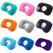 Load image into Gallery viewer, Travel Pillows Airplanes Press Type Inflatable Super Light Portable Neck Pillow U-Shape Inflatable Cervical Vertebr Pillow

