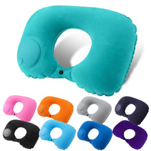 Load image into Gallery viewer, Travel Pillows Airplanes Press Type Inflatable Super Light Portable Neck Pillow U-Shape Inflatable Cervical Vertebr Pillow
