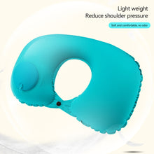 Load image into Gallery viewer, Travel Pillows Airplanes Press Type Inflatable Super Light Portable Neck Pillow U-Shape Inflatable Cervical Vertebr Pillow
