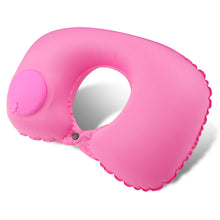 Load image into Gallery viewer, Travel Pillows Airplanes Press Type Inflatable Super Light Portable Neck Pillow U-Shape Inflatable Cervical Vertebr Pillow
