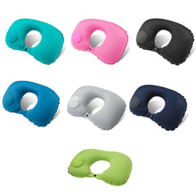 Load image into Gallery viewer, Travel Pillows Airplanes Press Type Inflatable Super Light Portable Neck Pillow U-Shape Inflatable Cervical Vertebr Pillow

