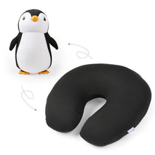 Load image into Gallery viewer, 2 in 1 Deformable U-shape Travel Pillows Adult/Kids Penguins Cat Animal Shape Traveling Cushion Plush Toy Neck Pillow
