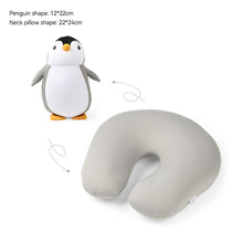 Load image into Gallery viewer, 2 in 1 Deformable U-shape Travel Pillows Adult/Kids Penguins Cat Animal Shape Traveling Cushion Plush Toy Neck Pillow
