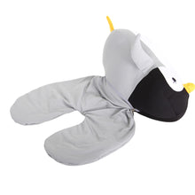 Load image into Gallery viewer, 2 in 1 Deformable U-shape Travel Pillows Adult/Kids Penguins Cat Animal Shape Traveling Cushion Plush Toy Neck Pillow
