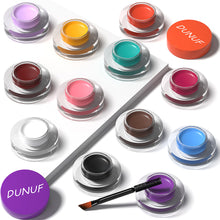 Load image into Gallery viewer, DUNUF 12 Color Waterproof Eye Liner Eye Shadow Body Paint Eyebrow Tint Matte Long Lasting Cosmetic
