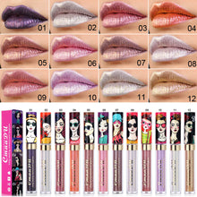 Load image into Gallery viewer, Metallic No-stick Cup Lip Gloss Glitter Matte Moisturizing Waterproof Long Lasting Lip Glaze Liquid Lipstick Lip Makeup Cosmetic

