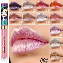 Load image into Gallery viewer, Metallic No-stick Cup Lip Gloss Glitter Matte Moisturizing Waterproof Long Lasting Lip Glaze Liquid Lipstick Lip Makeup Cosmetic
