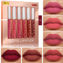 Load image into Gallery viewer, 6pcs/set Matte Lipstick Gift Box Waterproof Long Lasting Lip Glaze Lip Gloss Moisturizing Lip Tint Lip Stick Lip Cosmetics
