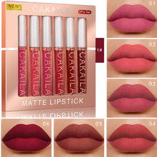 Load image into Gallery viewer, 6pcs/set Matte Lipstick Gift Box Waterproof Long Lasting Lip Glaze Lip Gloss Moisturizing Lip Tint Lip Stick Lip Cosmetics
