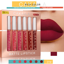 Load image into Gallery viewer, 6pcs/set Matte Lipstick Gift Box Waterproof Long Lasting Lip Glaze Lip Gloss Moisturizing Lip Tint Lip Stick Lip Cosmetics
