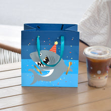 Load image into Gallery viewer, 1pc Kids Birthday Gifts Bag Cartoon Shark Blue Birthday Toys Paper Bag with Handle Widen Thicken Bag Birthday Party Decor Shower Party Gift Bag
