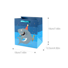 Load image into Gallery viewer, 1pc Kids Birthday Gifts Bag Cartoon Shark Blue Birthday Toys Paper Bag with Handle Widen Thicken Bag Birthday Party Decor Shower Party Gift Bag
