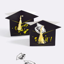 Load image into Gallery viewer, 10pcs Graduation Candy Boxes Gifts Packaging Bags Bachelor Hat Chocolate Gifts Packing Bag For 2024 Congrats Grad Celebration Party Favors
