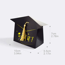 Load image into Gallery viewer, 10pcs Graduation Candy Boxes Gifts Packaging Bags Bachelor Hat Chocolate Gifts Packing Bag For 2024 Congrats Grad Celebration Party Favors
