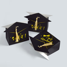 Load image into Gallery viewer, 10pcs Graduation Candy Boxes Gifts Packaging Bags Bachelor Hat Chocolate Gifts Packing Bag For 2024 Congrats Grad Celebration Party Favors
