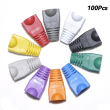 Load image into Gallery viewer, 100 Pcs Mixed Color CAT5E CAT6 RJ45 Ethernet Network Cable Strain Relief Boots Cable Connector Plug Cover
