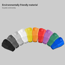 Load image into Gallery viewer, 100 Pcs Mixed Color CAT5E CAT6 RJ45 Ethernet Network Cable Strain Relief Boots Cable Connector Plug Cover

