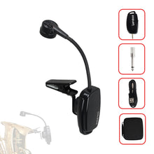 Load image into Gallery viewer, UHF Wireless Saxophone Microphone System Clips over Instrument Receiver Transmitter Trumpet Trombone French Horn
