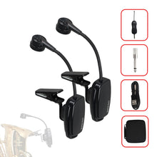 Load image into Gallery viewer, UHF Wireless Saxophone Microphone System Clips over Instrument Receiver Transmitter Trumpet Trombone French Horn
