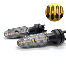 Load image into Gallery viewer, 2Pcs Motorcycle LED Turn Signal Lamp Sequential Amber Flowing LED Indicator Lights Accessories for Honda TITAN150 2000 CB250 TWISTER
