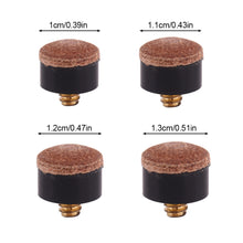 Load image into Gallery viewer, 10PCS 10/11/12/13MM Pool Cue Screws Tip Match With Billiards Cue Screw Ferrule Cue Repair Tool
